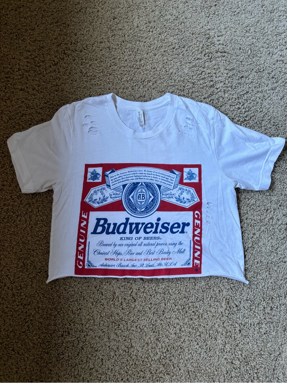Budweiser White Graphic Women’s T-Shirt
